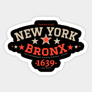 New York Bronx - New York Bronx Schriftzug - Bronx Logo Sticker